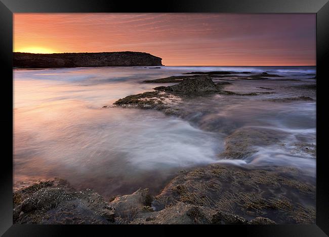 Pennington Bay Sunrise Framed Print by Mike Dawson