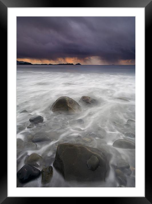 Fingers of the Storm Framed Mounted Print by Mike Dawson