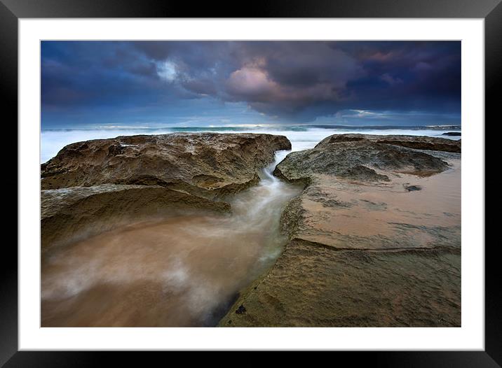 Storm Surge Framed Mounted Print by Mike Dawson