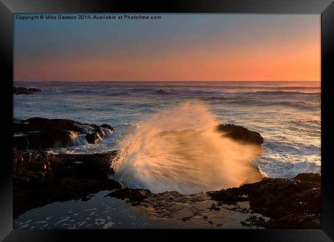 Sunset Tide Explosion Framed Print by Mike Dawson