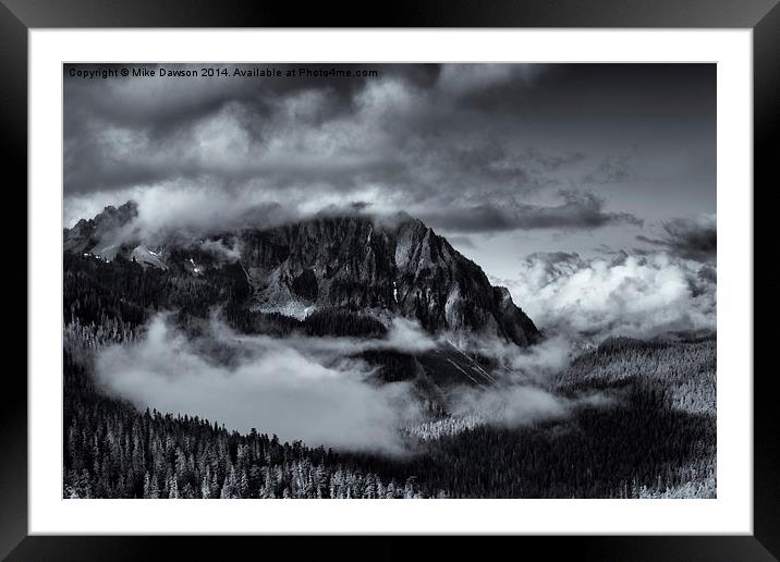 Fog in the Valley Framed Mounted Print by Mike Dawson