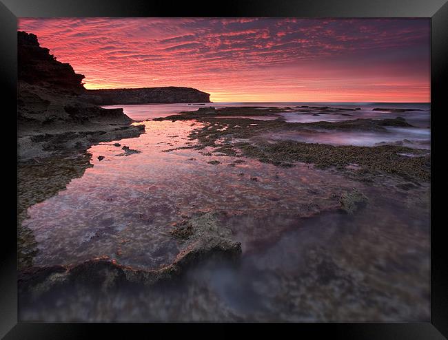 Red Sky At Morning Framed Print by Mike Dawson