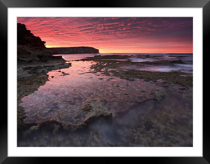 Red Sky At Morning Framed Mounted Print by Mike Dawson
