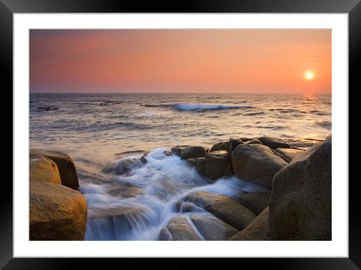 Red Sky at Morning Framed Mounted Print by Mike Dawson