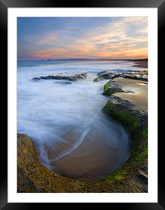 Tidal Bowl Framed Mounted Print by Mike Dawson