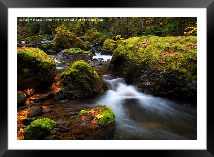 Autumn Stones Framed Mounted Print by Mike Dawson