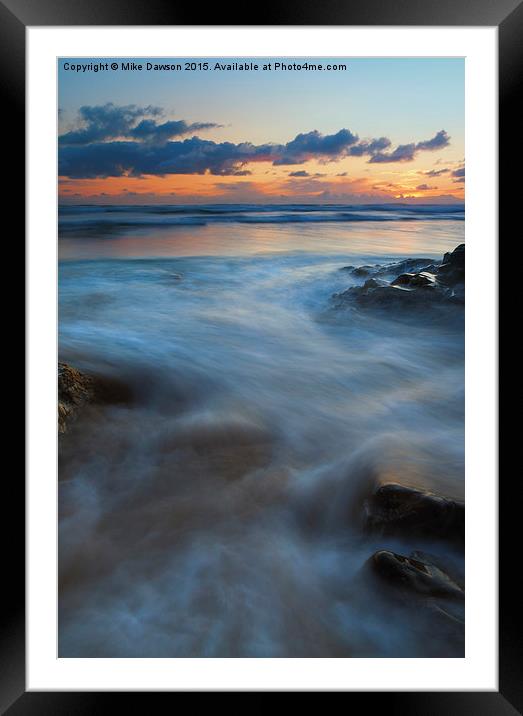 Hug Point Surge Framed Mounted Print by Mike Dawson