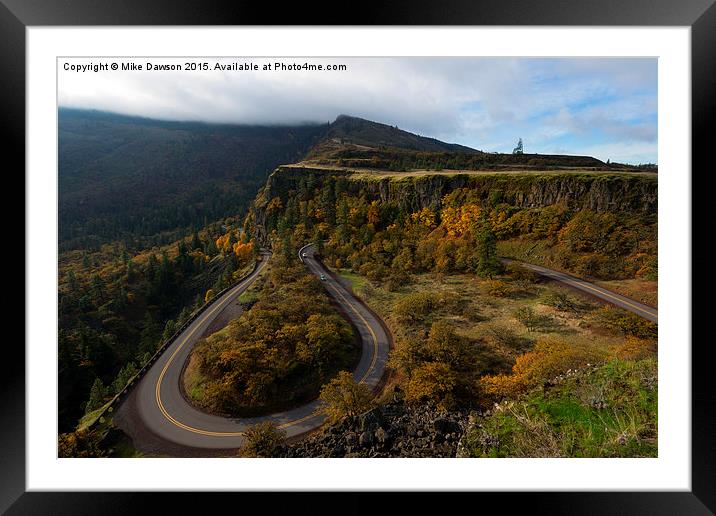 Sharp Turns Framed Mounted Print by Mike Dawson