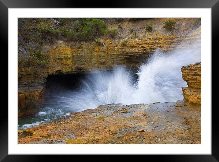 Tidal Explosion Framed Mounted Print by Mike Dawson