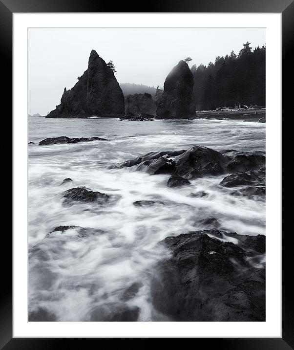 Turbulent Sea Framed Mounted Print by Mike Dawson