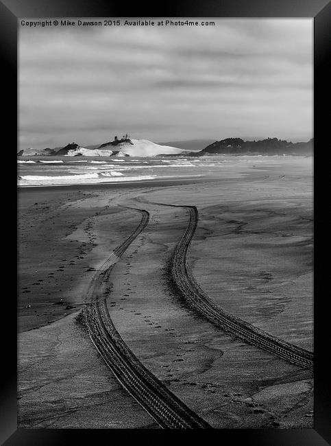 Sand Tracks Framed Print by Mike Dawson