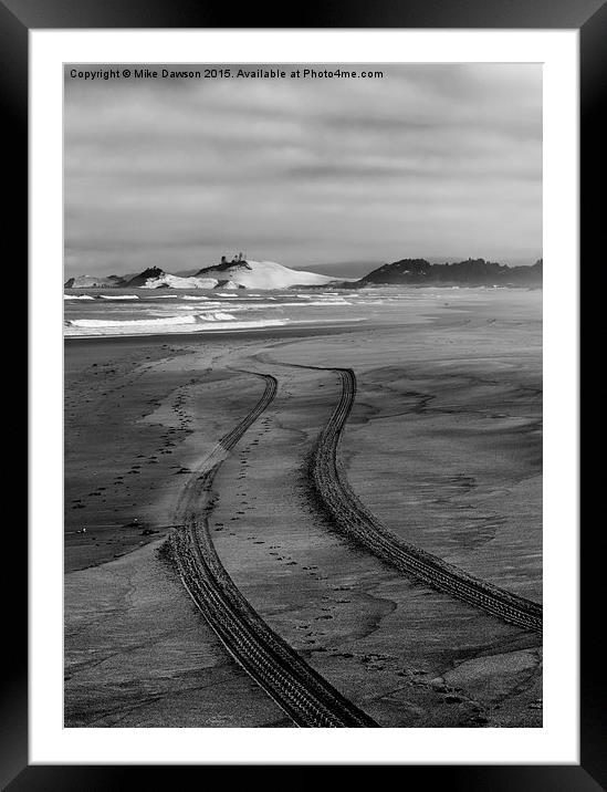 Sand Tracks Framed Mounted Print by Mike Dawson