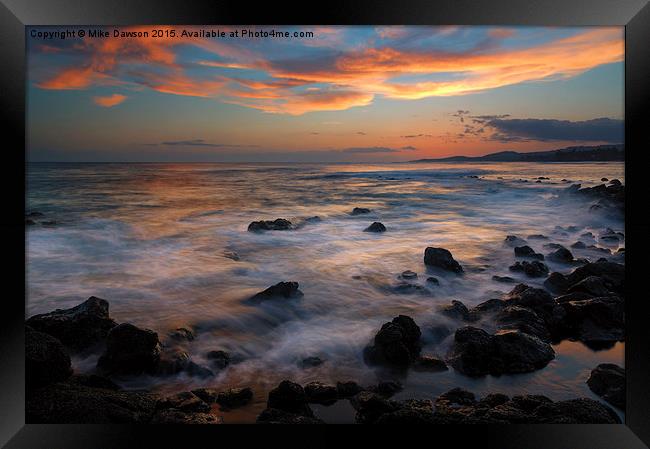REd Sky Paradise Framed Print by Mike Dawson