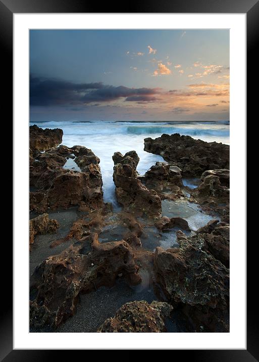Coral Cove Sunrise Framed Mounted Print by Mike Dawson