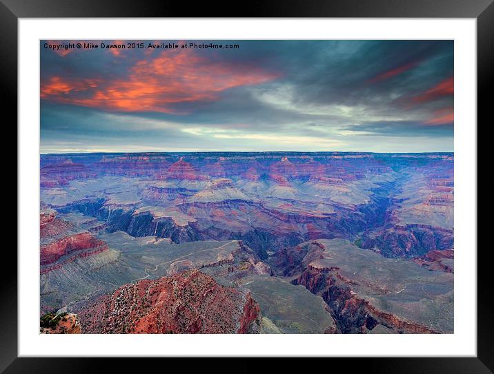 Grand Canyon Storm Set Framed Mounted Print by Mike Dawson