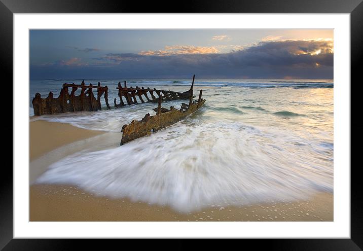 Swept Ashore Framed Mounted Print by Mike Dawson