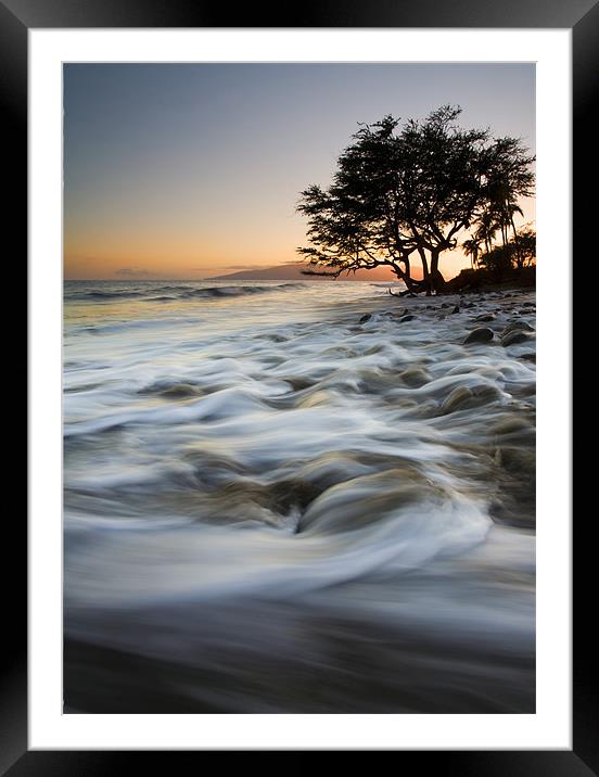 Alone Against the Sea Framed Mounted Print by Mike Dawson