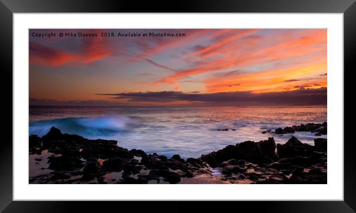 Waves of Paradise Framed Mounted Print by Mike Dawson