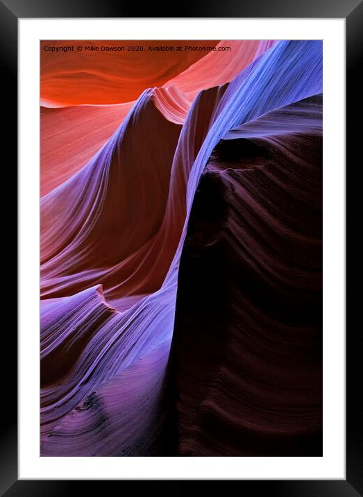 Ribbons of Light Framed Mounted Print by Mike Dawson