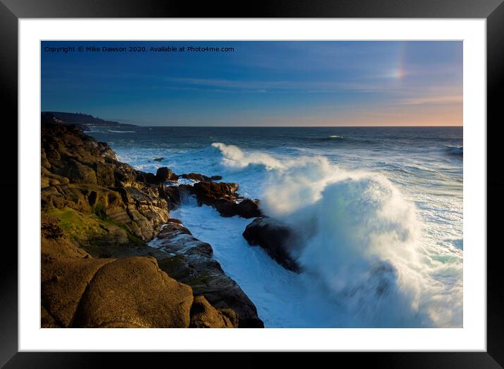 Sun Dog Seascape Framed Mounted Print by Mike Dawson