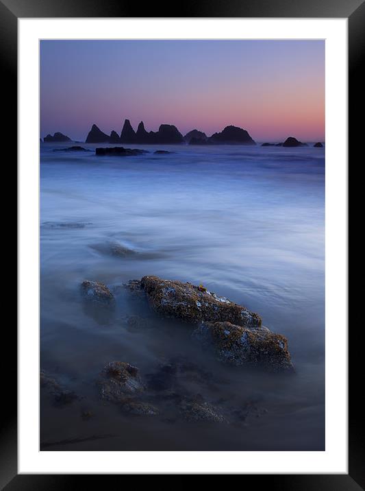 Seal Rock Glow Framed Mounted Print by Mike Dawson