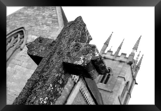 Weathered Gravestone Framed Print by Rick Wilson