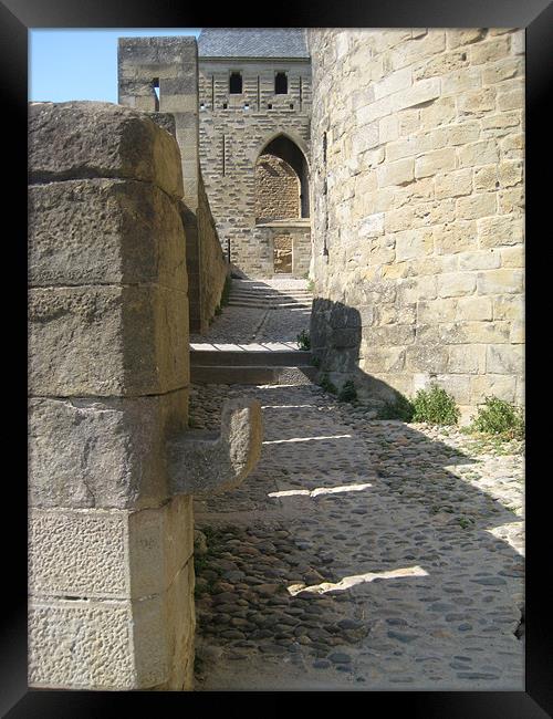 Carcassonne inside the walls Framed Print by naomi roche