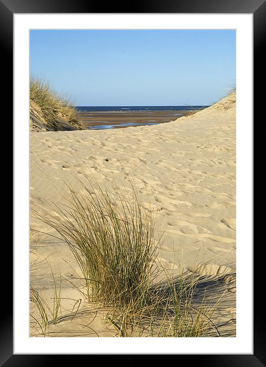 the Grasses and Sands of Wells Beach Framed Mounted Print by Charlie Gray LRPS