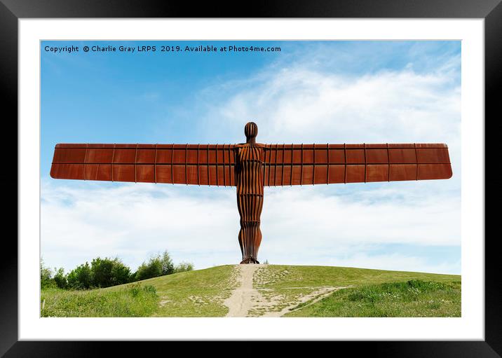 Angel of the North Framed Mounted Print by Charlie Gray LRPS
