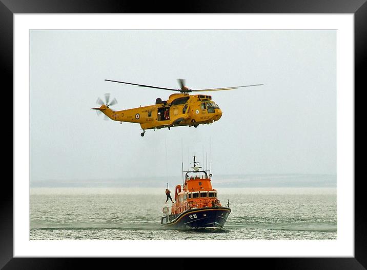 Lossiemouth Search & Rescue Framed Mounted Print by Dave Wyllie