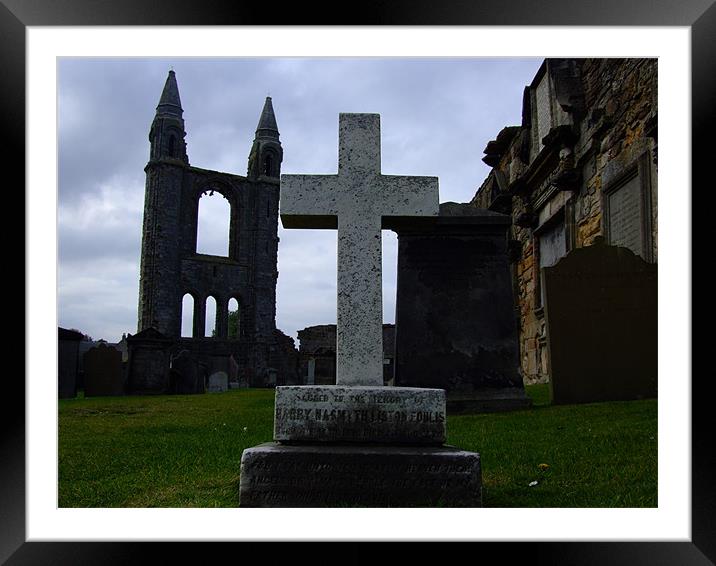 St Andrews Cathederal Framed Mounted Print by Dave Wyllie