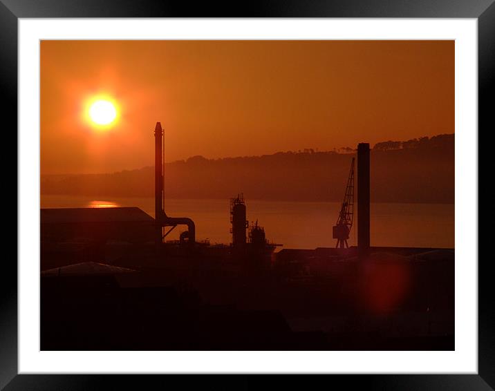 Urban sunriise Framed Mounted Print by Dave Wyllie