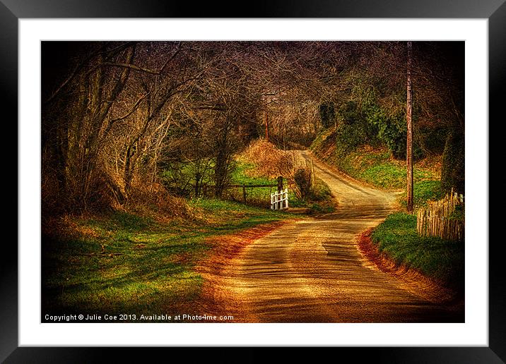 On The Road Again. Framed Mounted Print by Julie Coe