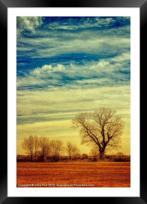 Under the Clouds Framed Mounted Print by Julie Coe