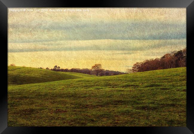 Norfolk Hills! Framed Print by Julie Coe