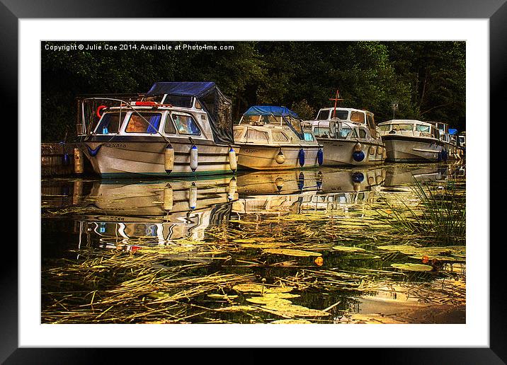Boats on the Broads 7 Framed Mounted Print by Julie Coe