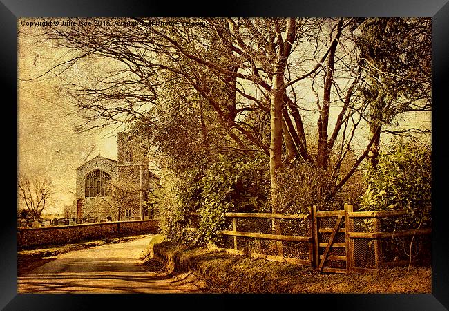 Edgefield Church, North Norfolk Framed Print by Julie Coe