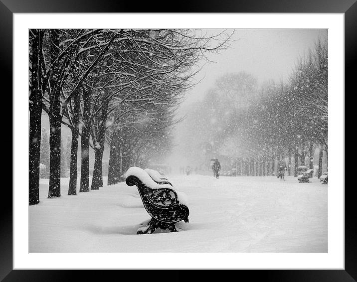 Snowy London Framed Mounted Print by Jozsef Borsfai
