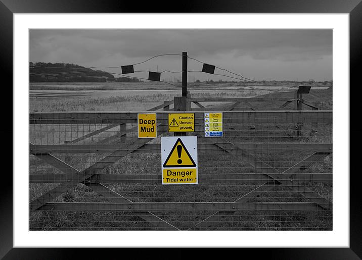 Warning Signs Framed Mounted Print by David Moate
