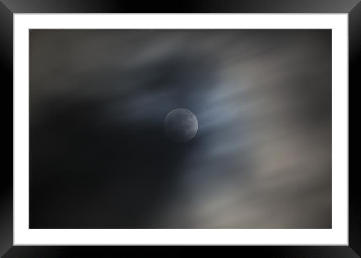 Full Moon Framed Mounted Print by David Moate