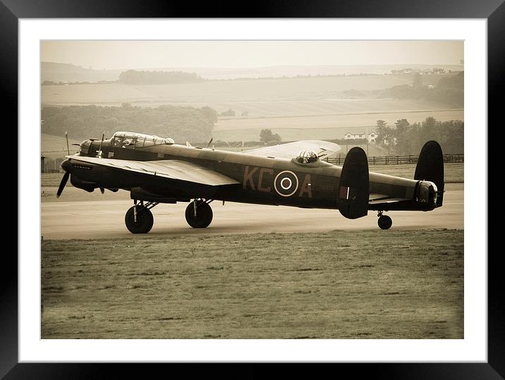 Lancaster Bomber Framed Mounted Print by Andrew Beveridge
