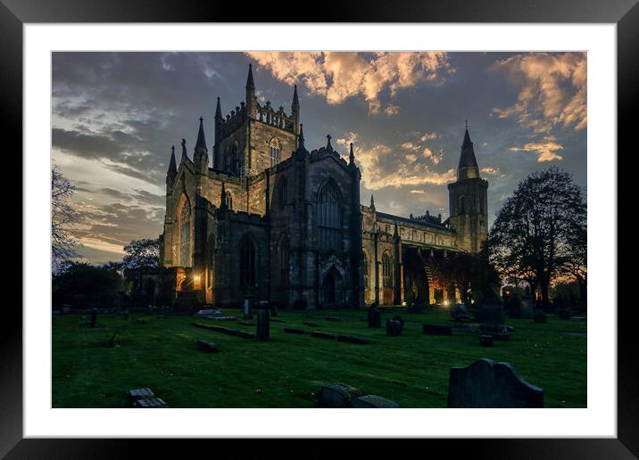 Sunset Dunfermline Abbey Framed Mounted Print by Andrew Beveridge