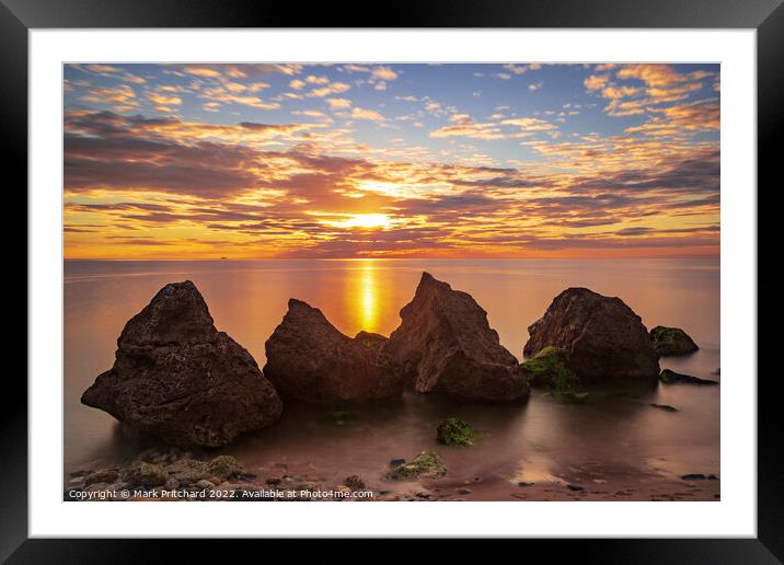 Trow Rocks Sunrise Framed Mounted Print by Mark Pritchard