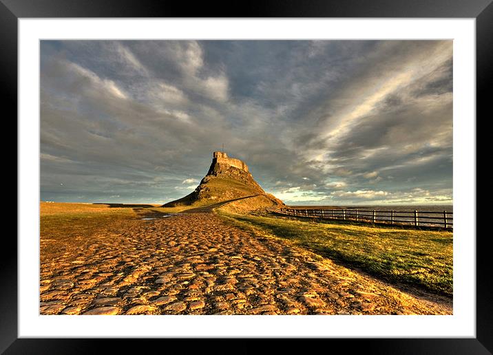 Holy Island Framed Mounted Print by Mark Pritchard