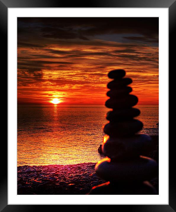 Leaning Tower of Rocks Framed Mounted Print by Mark Pritchard