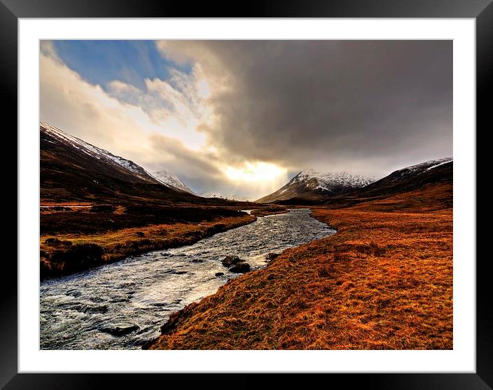 By The A93 Framed Mounted Print by Mark Pritchard