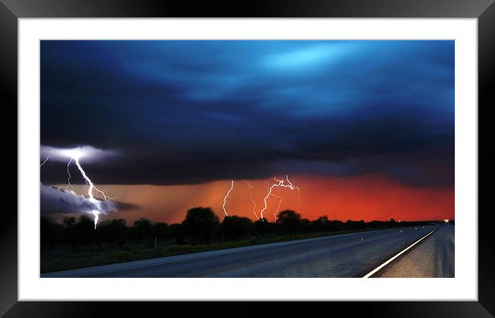 Evening Lightning Storm Framed Mounted Print by Mark Pritchard