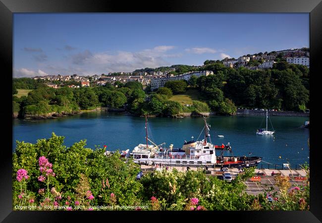Ilfracombe Harbour ferry Framed Print by Rob Hawkins