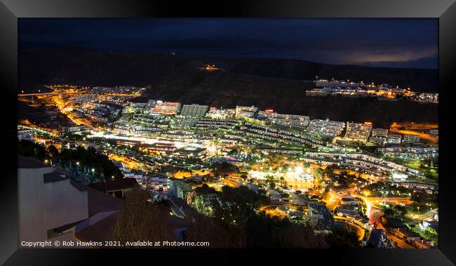 Nightime Over Puerto Rico Framed Print by Rob Hawkins