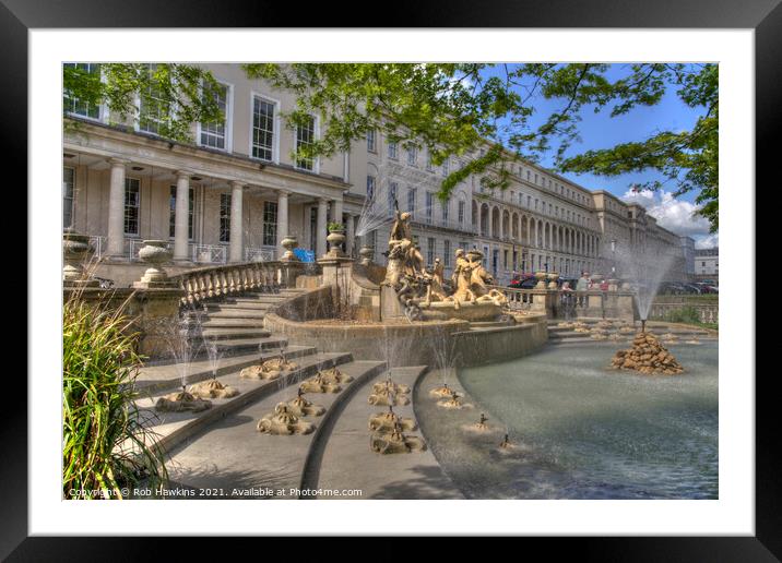 The Neptune Fountain  Framed Mounted Print by Rob Hawkins